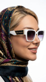 عینک سفید زنانه