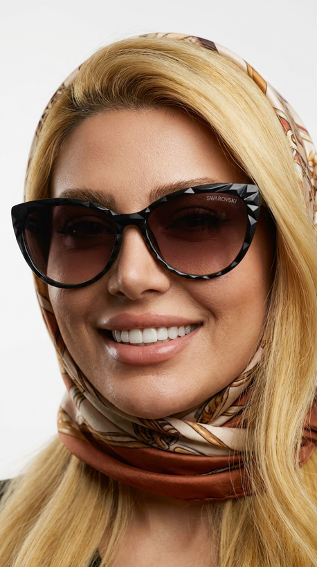 عینک آفتابی زنانه سواروفسکی مدل پروانهای کریستالی