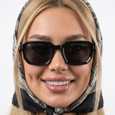 عینک آفتابی زنانه موسکات (Moscot) فریم مشکی | استایل چندضلعی وینتیج و خاص
