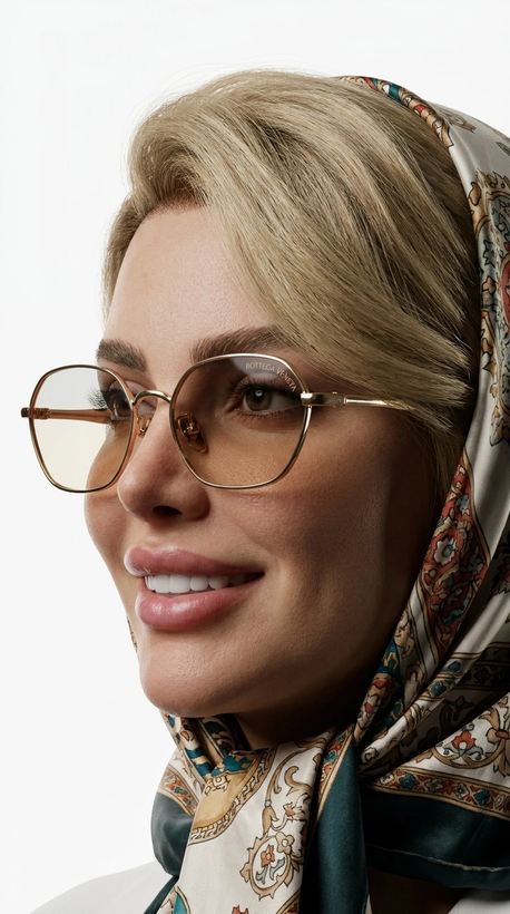 عینک طلایی زنانه